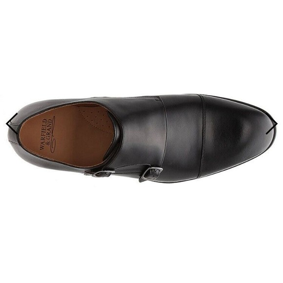 New Men Warfield Grand CARSON MONK STRAP SLIP-ON Dressy Shoes Black 10.5 Rts185 - Picture 7 of 7